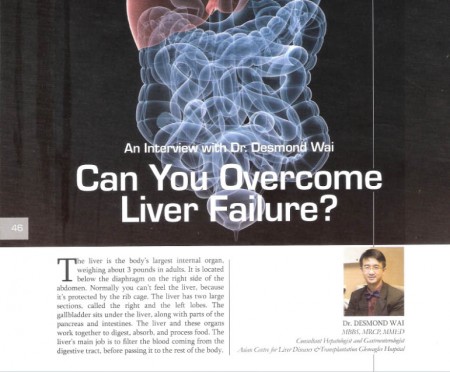 Sri Lanka, HealthWise, Sep-Dec 09 An Interview with Dr Desmond Wai - Can you Overcome Liver Failure? 